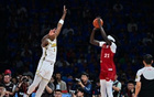 北京三分失準(zhǔn)，廣廈三分更勝一籌。勝負(fù)手，28中4，14.3%命中率。廣廈12中。