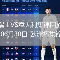 06月30日歐洲杯1/8決賽瑞士vs意大利進球視頻